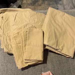 Luxury Tan Home Bedding Sheet Set